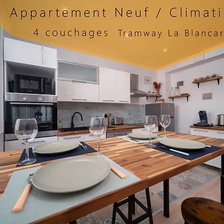 Neuf Climatise Equipe 4 Personnes Gare De La Blancarde Apartment Marseille